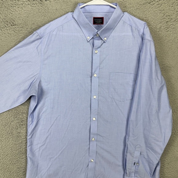 UNTUCKit Mens Button Down Shirt 2XL Blue Long Sleeve Pocket Slim Fit 100% Cotton